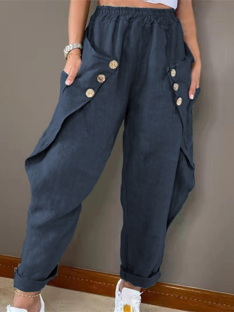 SEVILLE מכנסיים בעיצוב רטרו לנשים