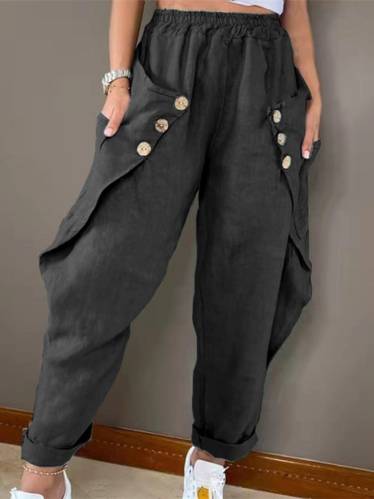 SEVILLE מכנסיים בעיצוב רטרו לנשים